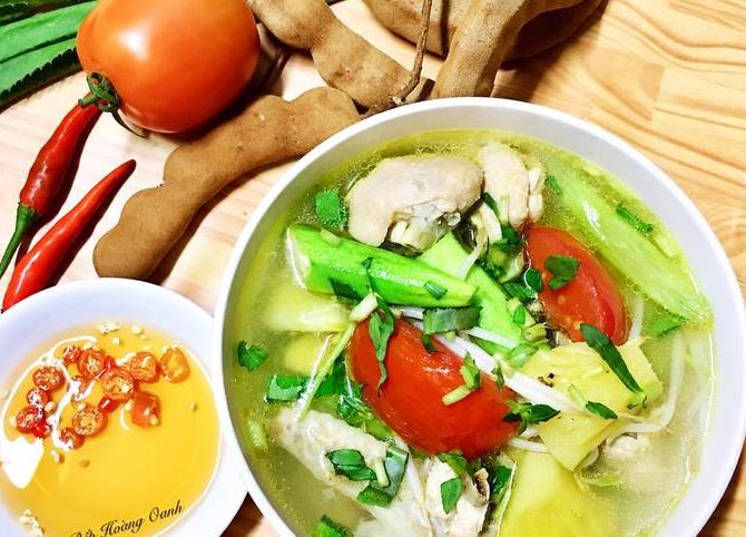 canh chua cánh gà